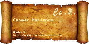 Csomor Marianna névjegykártya